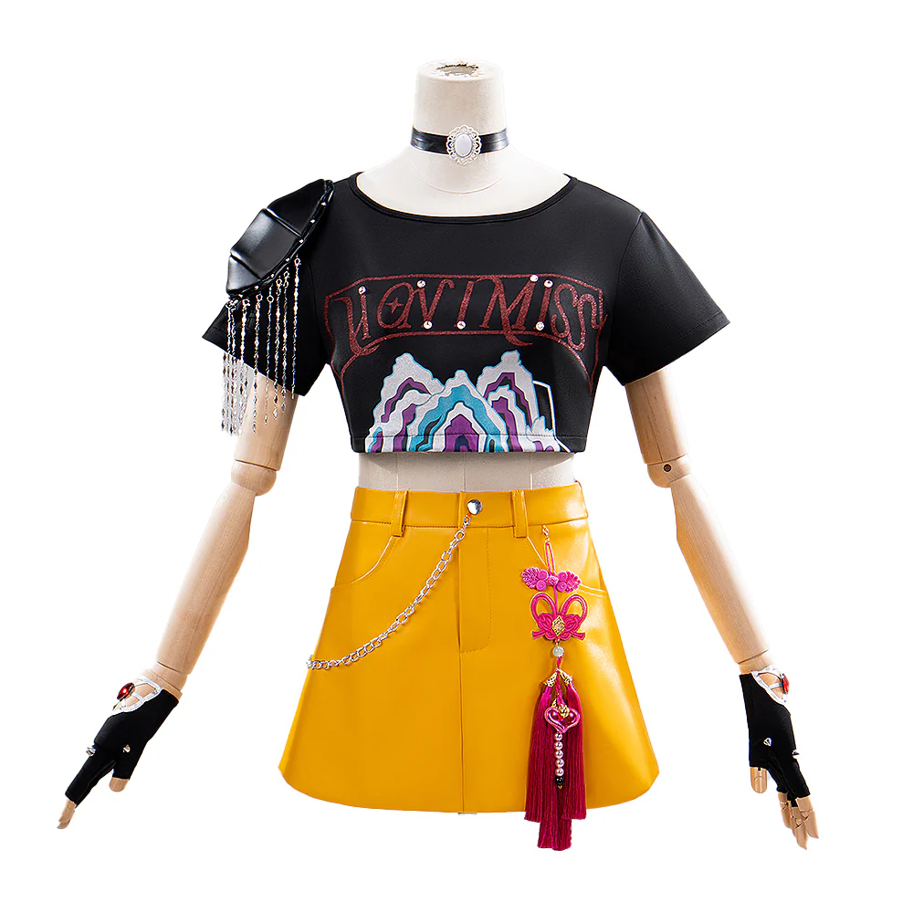 【Ready For Ship】【Size S-3XL】【Last Batch】DokiDoki-N Movie Anime KPOP KILLER Cosplay Costume YELLOW SERIES - Image 6