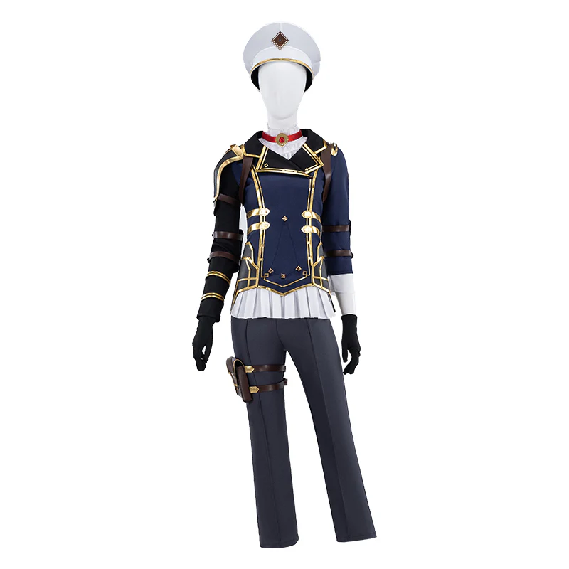【Partial Size Ready for ship】【Size XS-3XL】DokiDoki-N Game Cosplay Cosplay Costume Bule White - Image 6