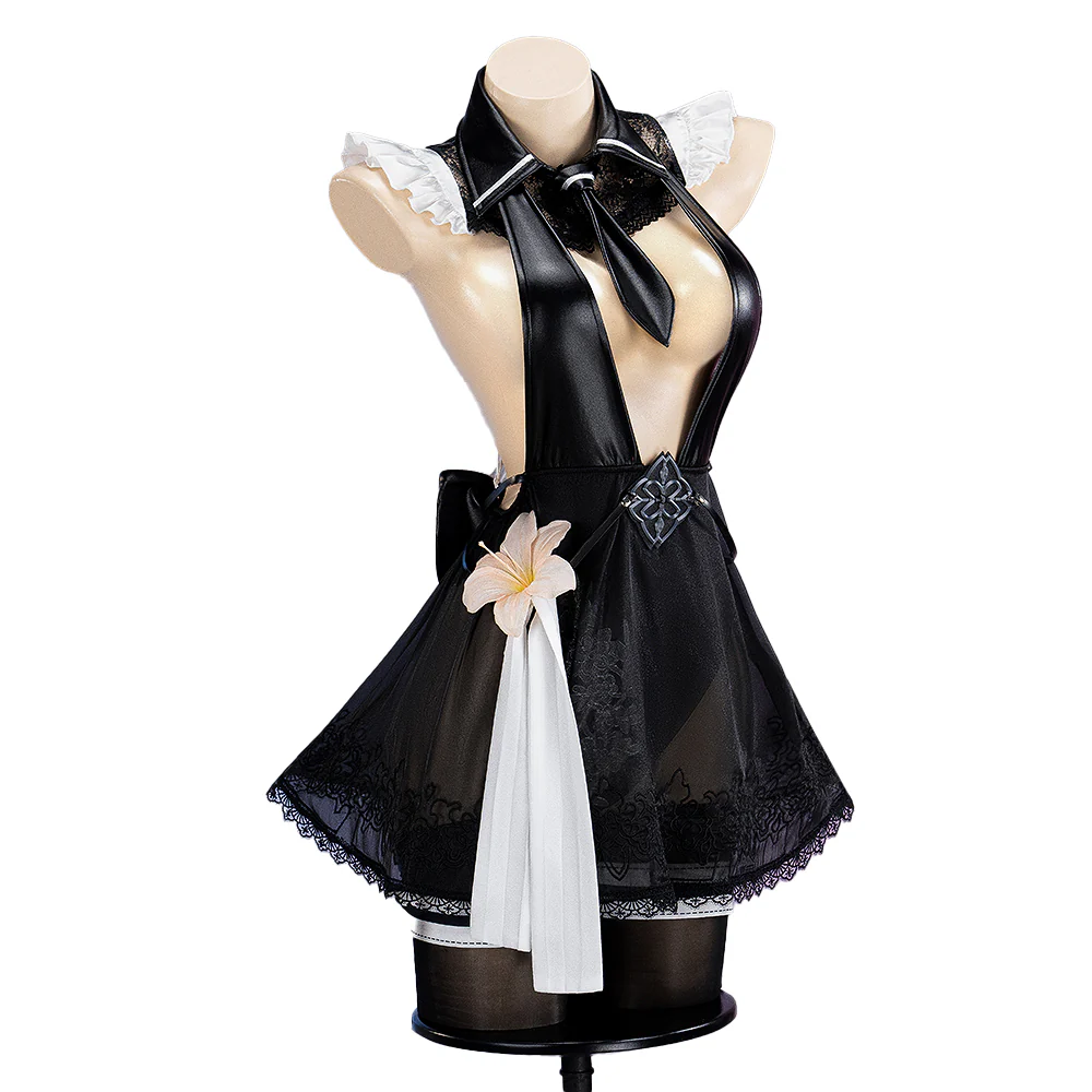 【Ready For Ship】【Last Batch】【Size S-2XL】DokiDoki-R Game Cosplay Costume Black Sexy Summer - Image 11