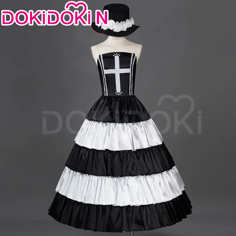 【Size S-2XL】】 DokiDoki-N Anime Cosplay Princess Ghost Black White Costume