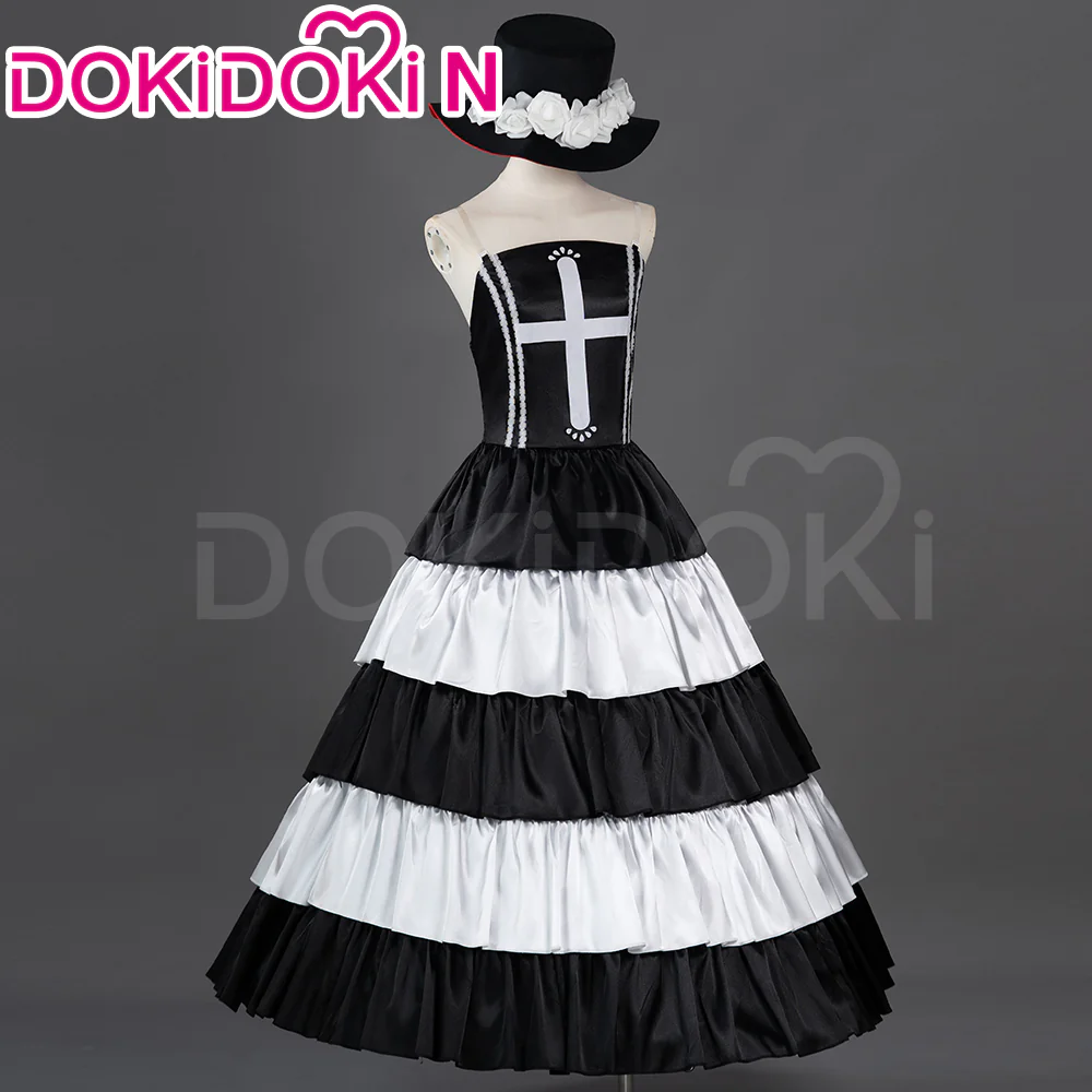 【Size S-2XL】】 DokiDoki-N Anime Cosplay Princess Ghost Black White Costume - Image 2