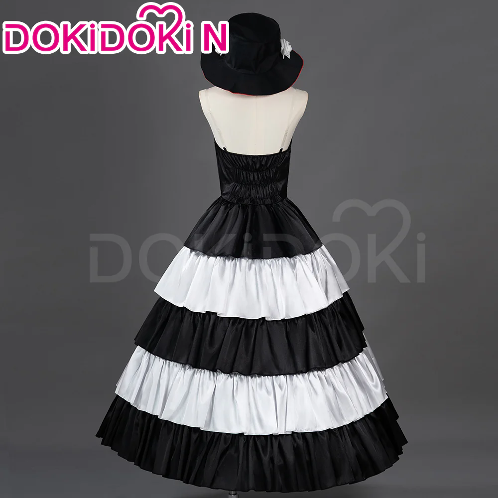 【Size S-2XL】】 DokiDoki-N Anime Cosplay Princess Ghost Black White Costume - Image 3