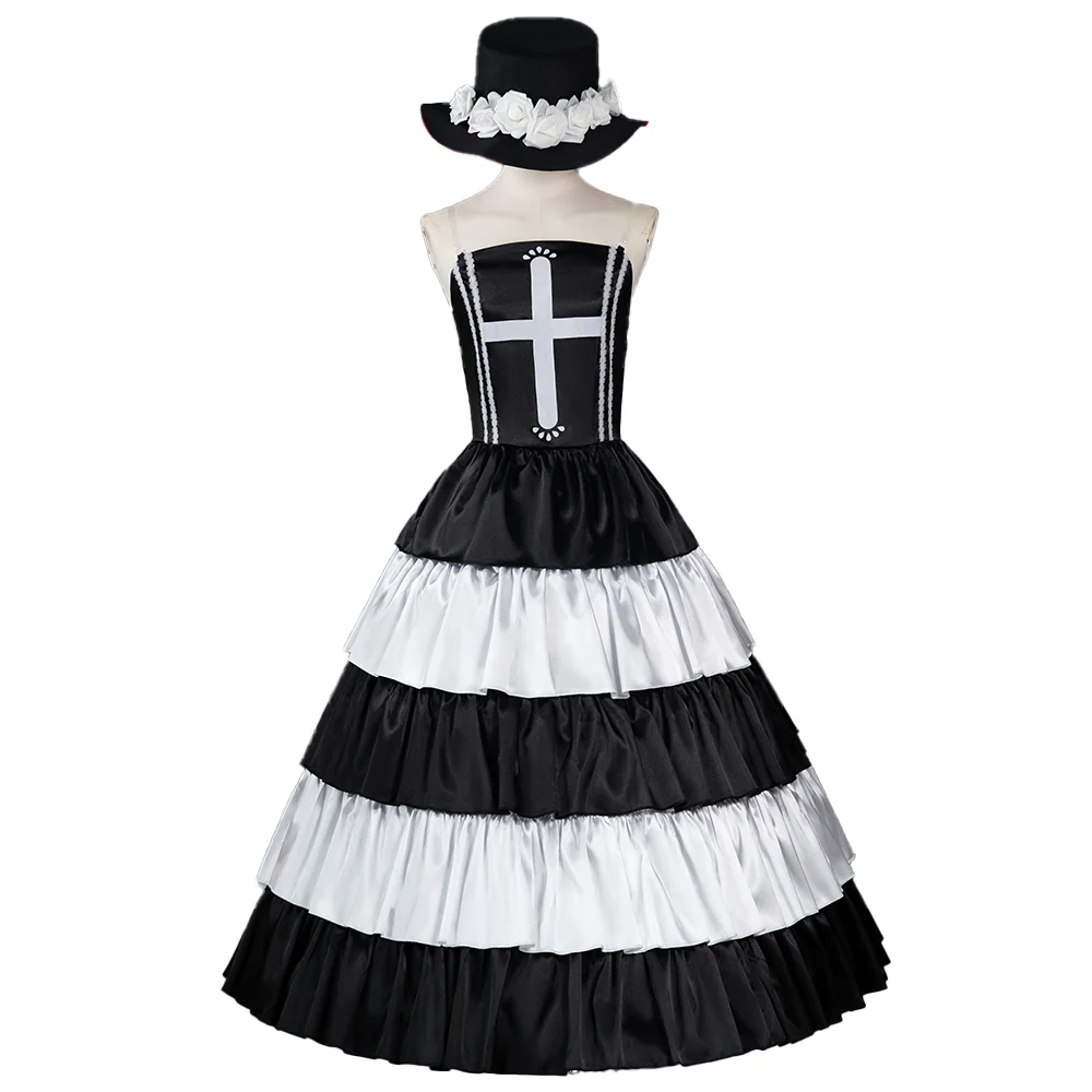 【Size S-2XL】】 DokiDoki-N Anime Cosplay Princess Ghost Black White Costume - Image 5