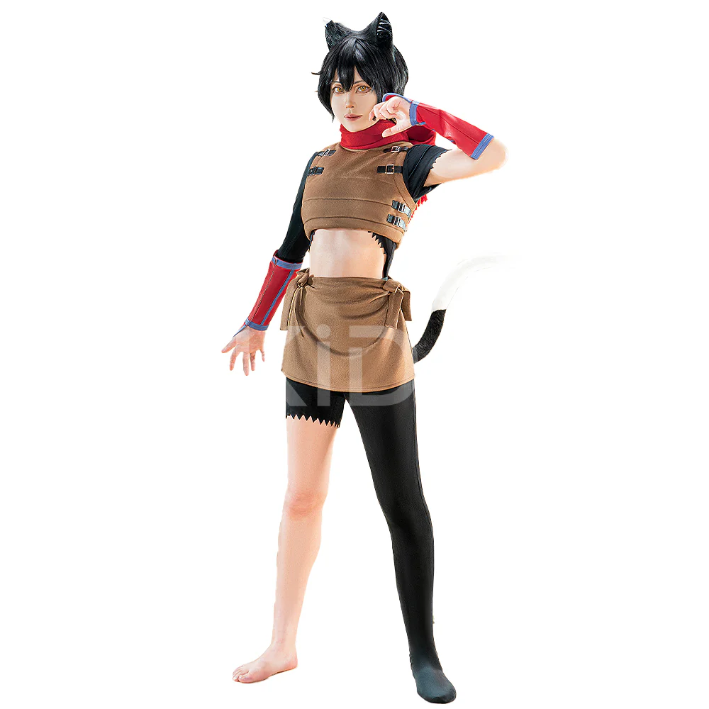 【Partial Ready For Ship】【Size S-3XL】DokiDoki-R Anime Delicious in Dungeon Cosplay Izutsumi Costume Cat - Image 5