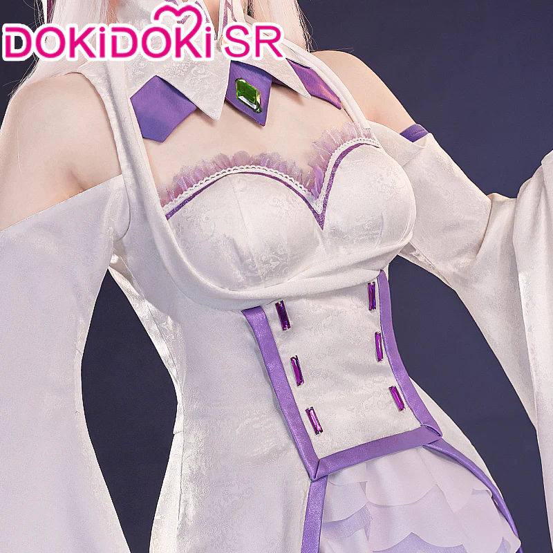【Partially Ready For Ship】DokiDoki-SR Anime Cosplay Costume Women Purple Fantasy Dress - Image 2