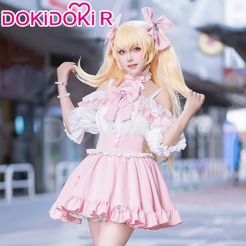 【IN STOCK】DokiDoki-R Anime Aikatsu! Idol Activity Cosplay Hoshimiya Ichigo Cosplay Doujin Jirai Kei - Image 2