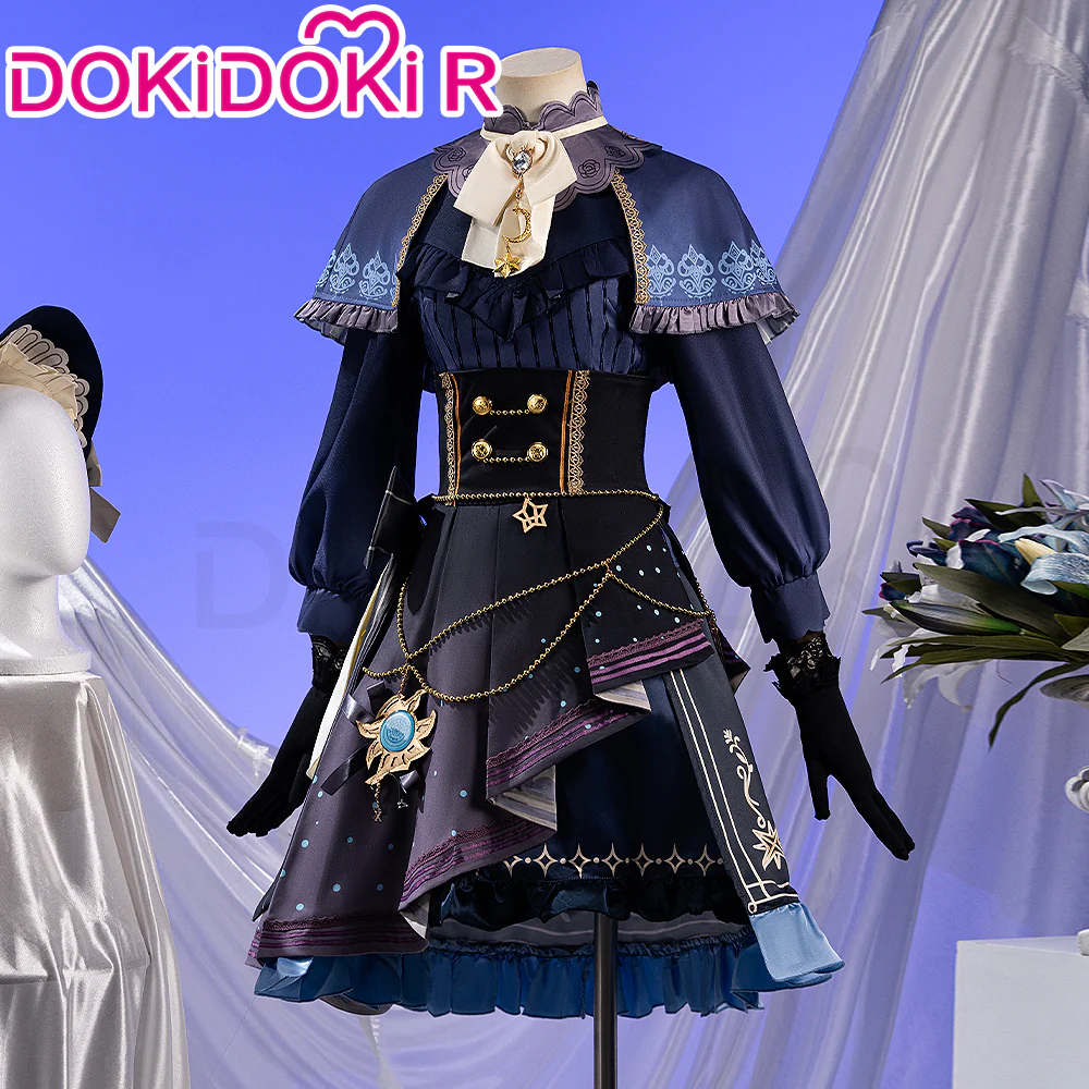 【Size M-2XL】DokiDoki-R Game Cosplay Short Black Dress Costume Twilight Draw - Image 2