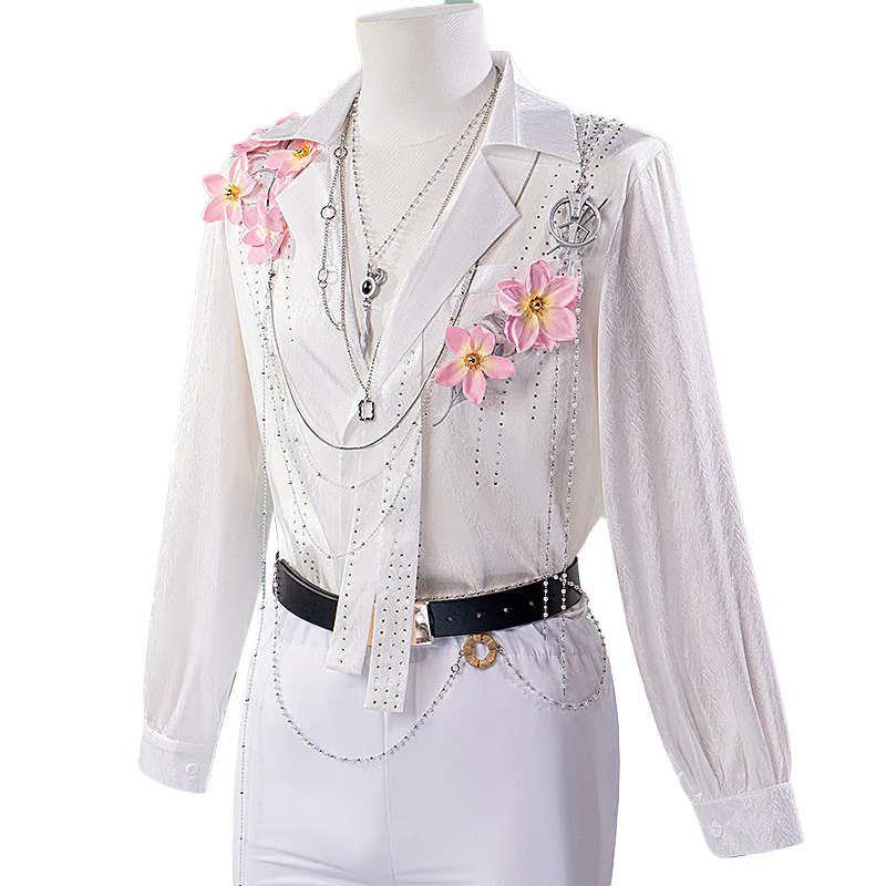 【In Stock】【Size M-3XL】 DokiDoki-N Game Love And Deepspace Cosplay Sylus / Xavier / Zayne / Rafayel / Caleb Costume Spring and Flowers Tops Only - Image 11