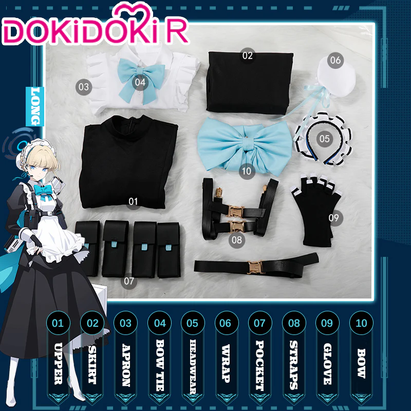 【Size S-2XL】DokiDoki-R Game Blue Archive Cosplay Asuma Toki Costume - Image 8