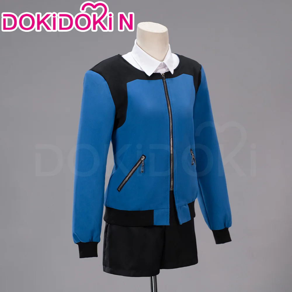 【In Stock】【Size S-2XL】DokiDoki-N Anime Cosplay Blue Costume Halloween Uniform Coat Only - Image 2