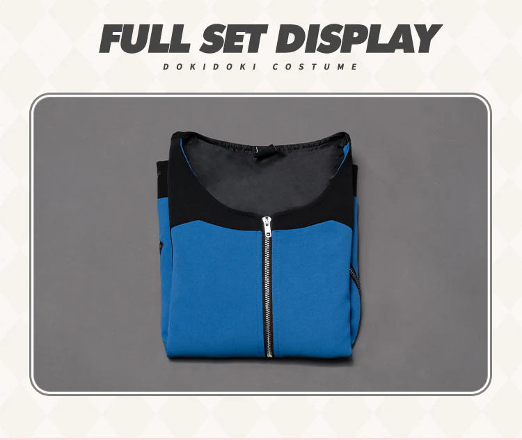 【In Stock】【Size S-2XL】DokiDoki-N Anime Cosplay Blue Costume Halloween Uniform Coat Only - Image 6