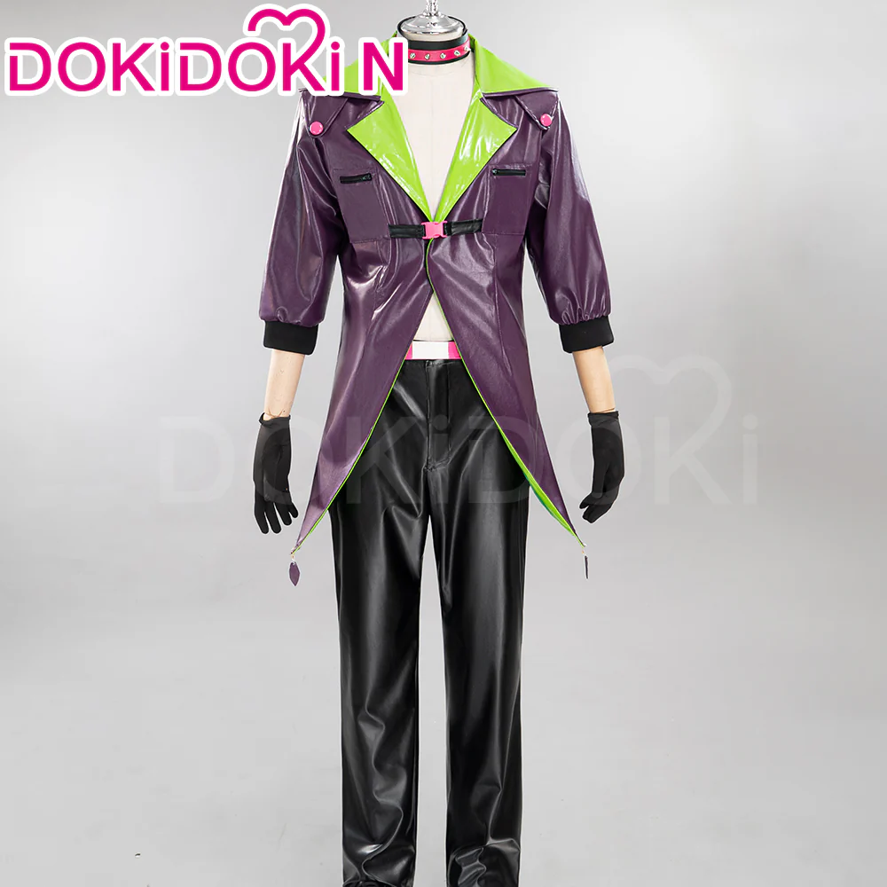 【Size S-2XL】DokiDoki-N Anime Cosplay Purple Green Clown Costume