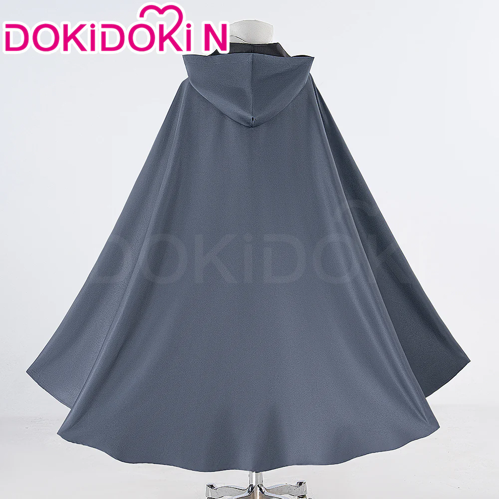 【In Stock】【Size S-2XL】Dokidoki-N Game Cosplay Costume Green Dress Dusty Blue Cape - Image 3