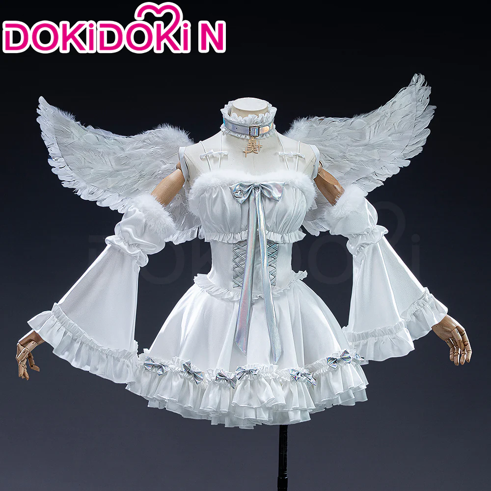 【Size S-2XL】DokiDoki-N Game NEEDY GIRL OVERDOSE Cosplay KAngel Cospaly Costume Angel Suit Cute With Wings