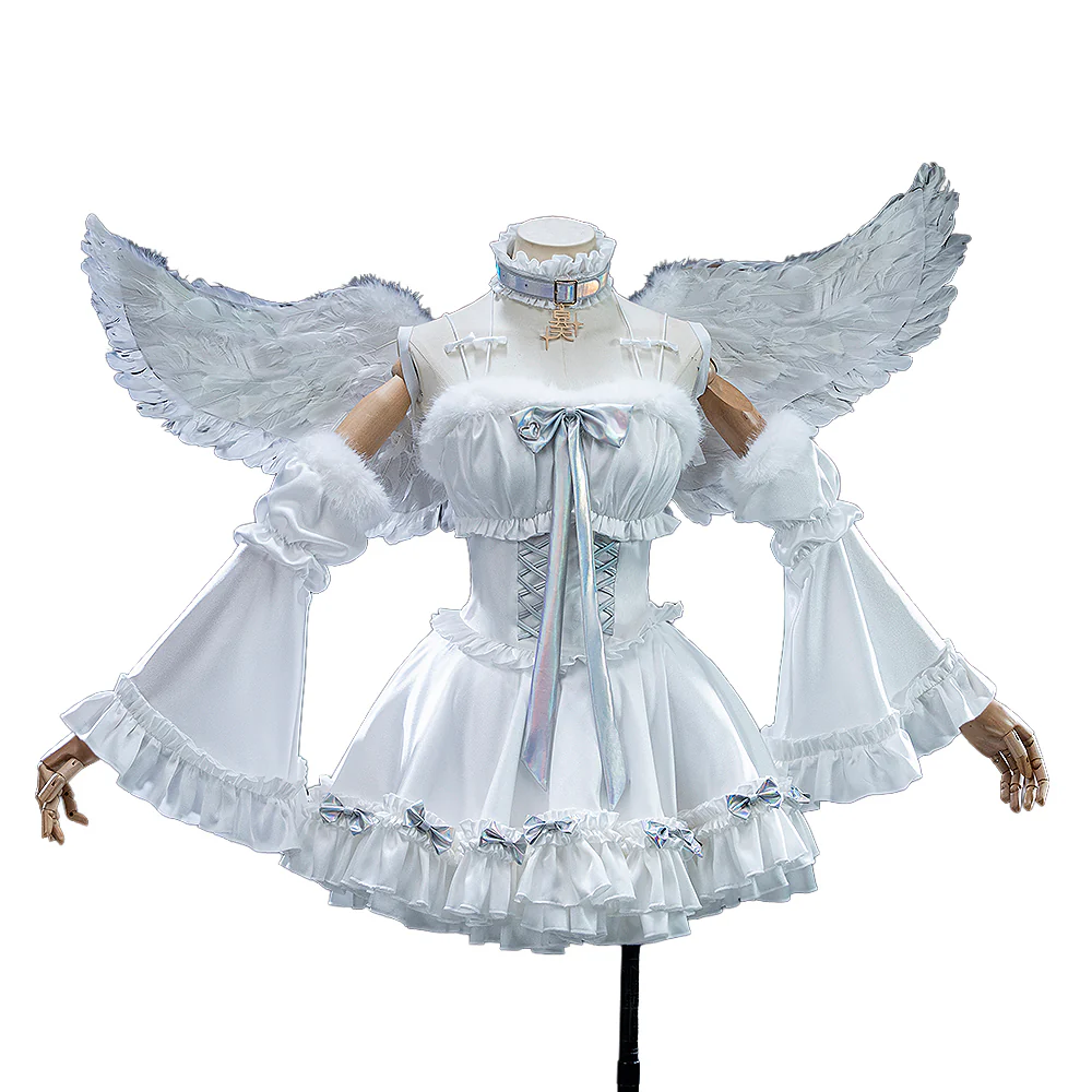 【Size S-2XL】DokiDoki-N Game NEEDY GIRL OVERDOSE Cosplay KAngel Cospaly Costume Angel Suit Cute With Wings - Image 5