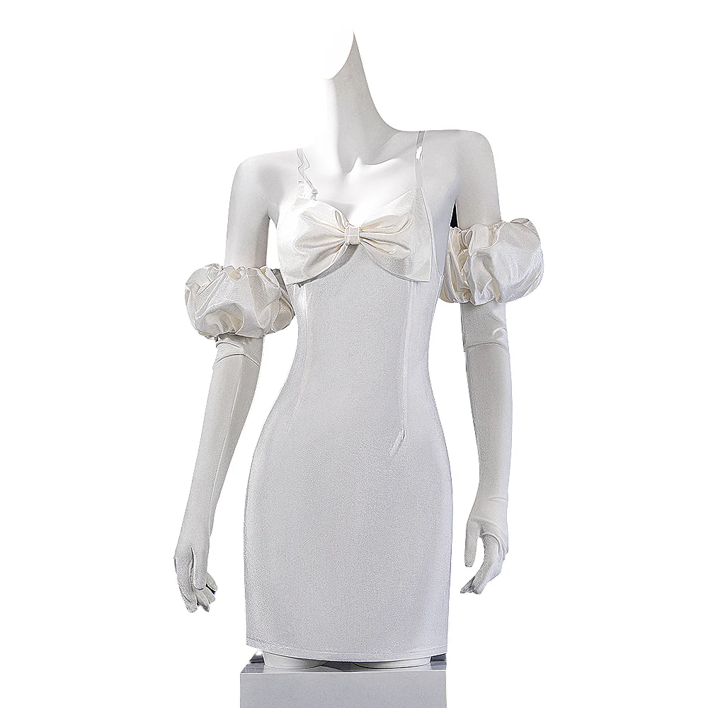 【Ready For Ship】【Size XS-2XL】DokiDoki-R Anime Cosplay Female White Costume Dress - Image 5