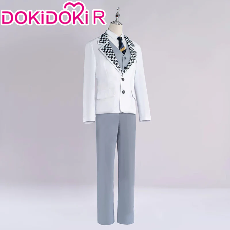 【Size S-2XL】DokiDoki-R Anime  Cosplay  Costume White Suit - Image 3