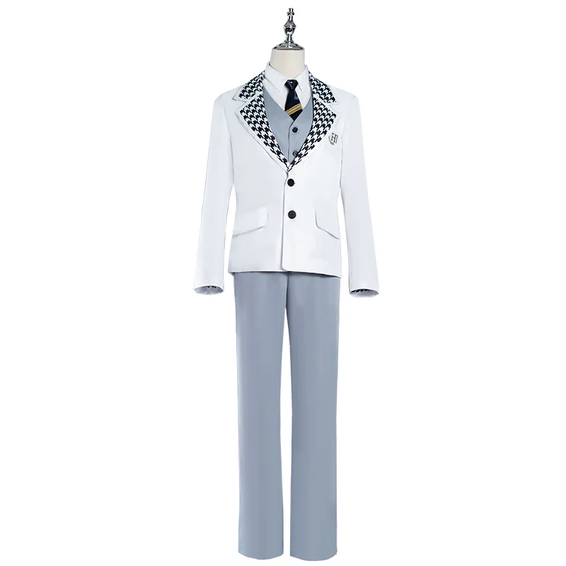 【Size S-2XL】DokiDoki-R Anime  Cosplay  Costume White Suit - Image 4