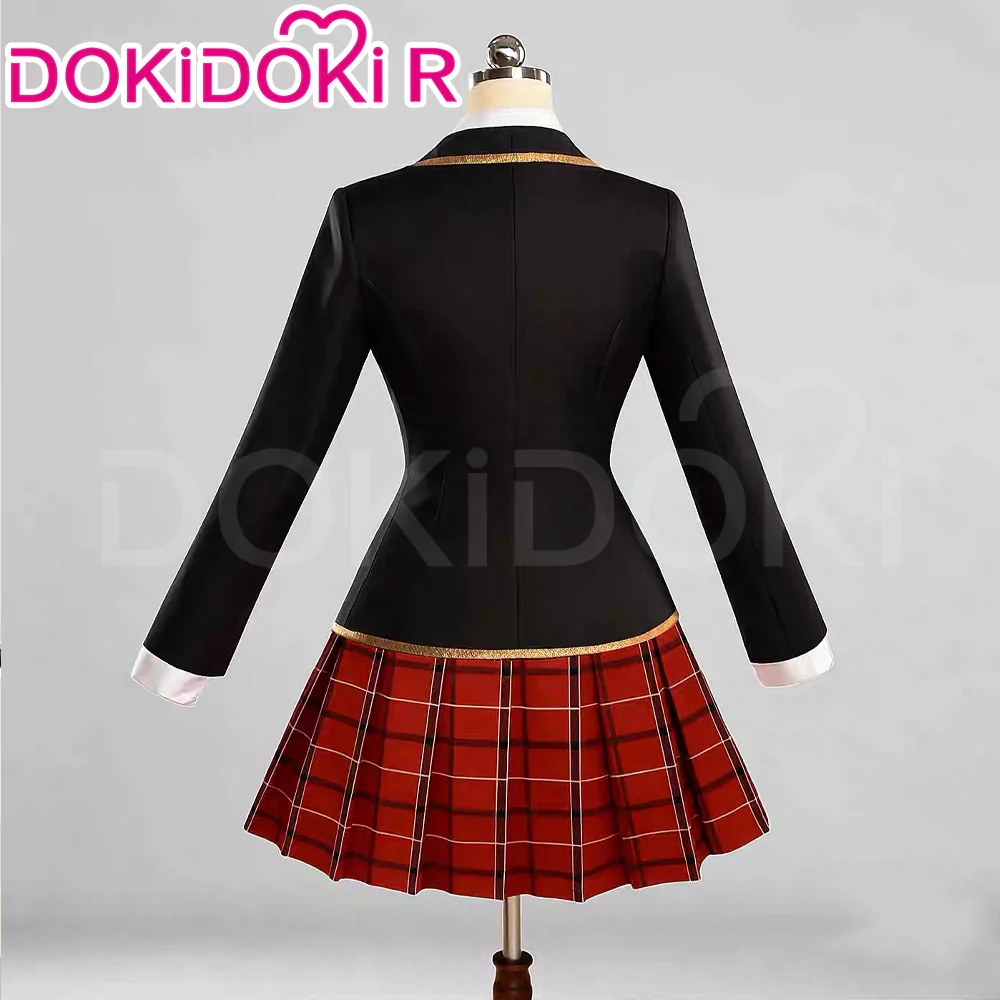 【Size S-2XL】DokiDoki-R Anime Cosplay Black Red Dress Female Uniform Suit JK - Image 4