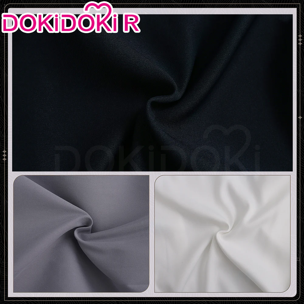 【Size S-2XL】Dokidoki-R Anime Cosplay Black White Costume Japanese Kimono - Image 3