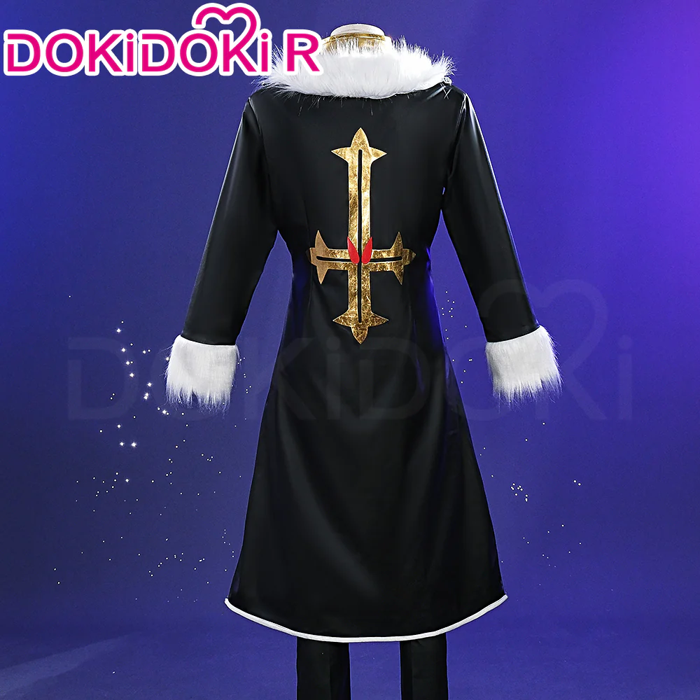 【Size S-2XL】DokiDoki-R Anime Cosplay Costume Black Plush Jacket - Image 3