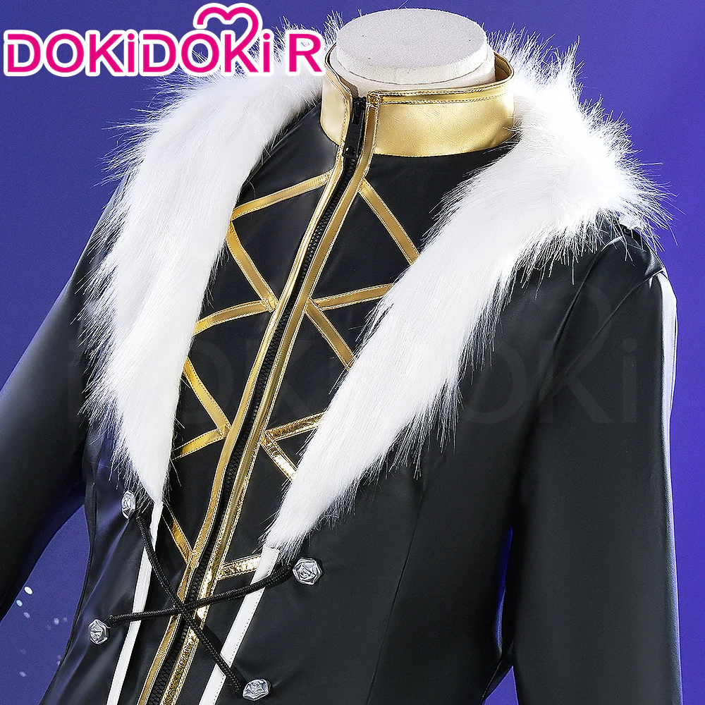 【Size S-2XL】DokiDoki-R Anime Cosplay Costume Black Plush Jacket - Image 4