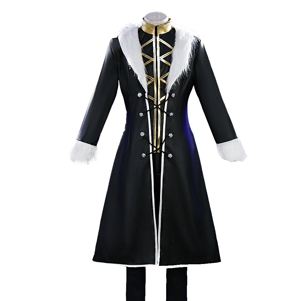 【Size S-2XL】DokiDoki-R Anime Cosplay Costume Black Plush Jacket - Image 5