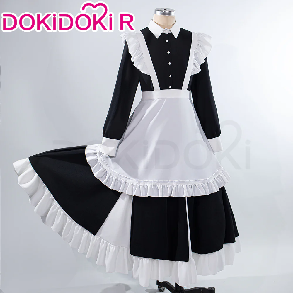 【Size S-2XL】DokiDoki-R Anime Cosplay Costume Maid Dress - Image 4
