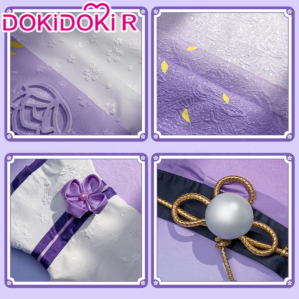 【Size S-2XL】DokiDoki-R Anime Cosplay Costume Purple Battle Suit - Image 3
