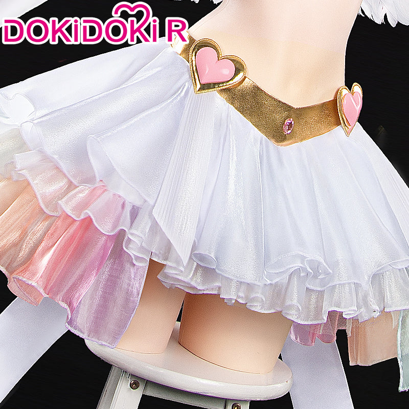 【Partially Ready For Ship】【Size S-2XL】DokiDoki-R Anime Cosplay Costume White Angel Dress Pink Heart - Image 4