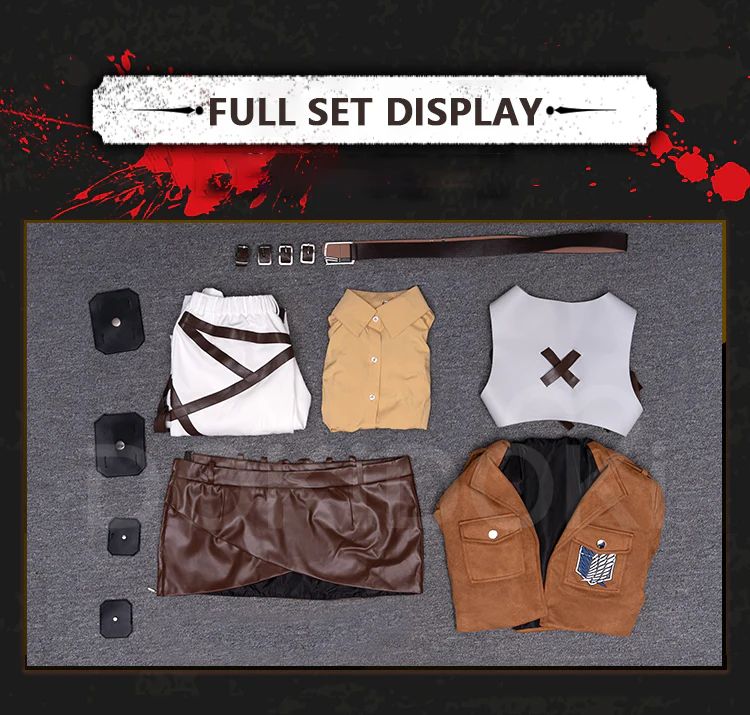 【Size S-3XL】 DokiDoki-R Anime Cosplay Brown Belt Uniform Costume - Image 10