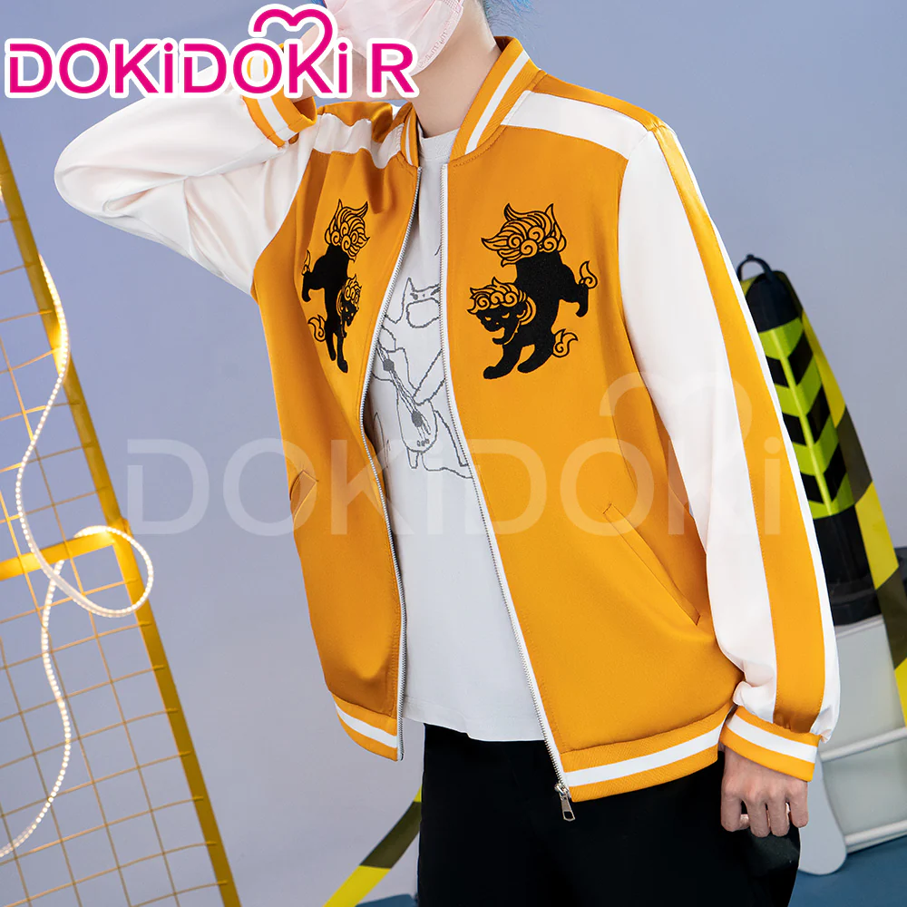 【Ready For Ship】【Last Batch】Dokidoki-R Anime Wind Breaker Cosplay Shishitoren Embroidered Baseball Yellow Jacket - Image 2