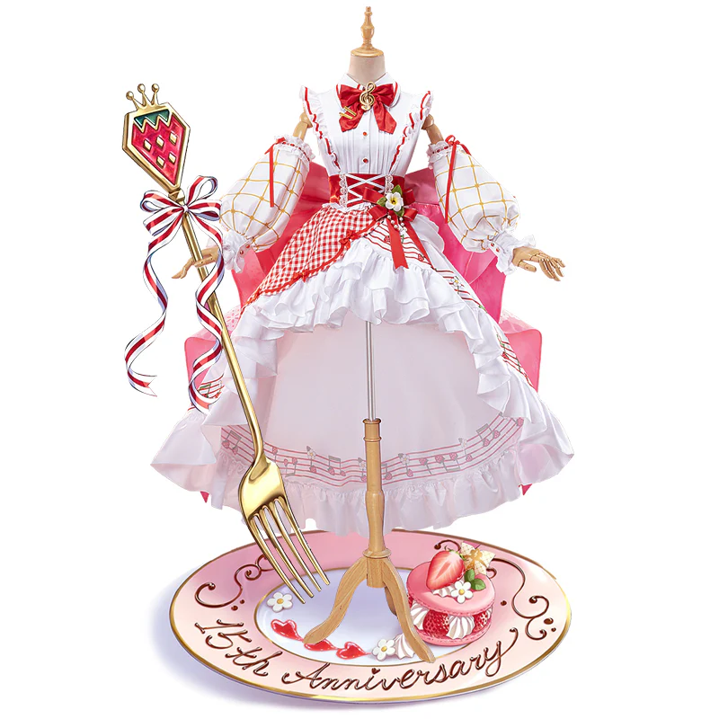 【Partially Ready For Ship】【Size S-2XL】DokiDoki-R Cosplay Costume / Shoes Strawberry Dress 15th anniversary - Image 7