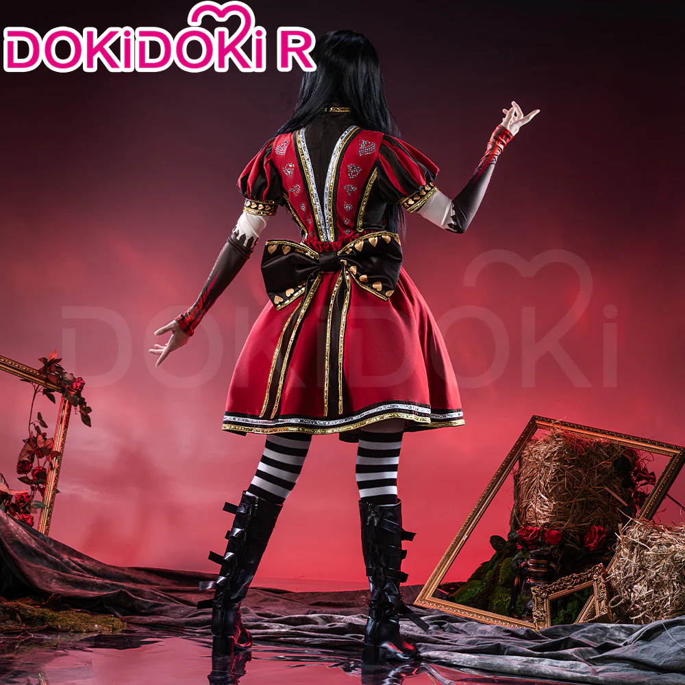 【Size S-2XL】DokiDoki-R Game Alice: Madness Returns Cosplay Alice Costume Royal Suit Red - Image 3
