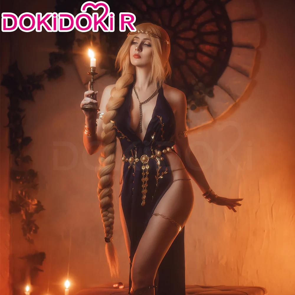 【Ready For Ship】【Size S-2XL】DokiDoki-R Game Cosplay Costume Blue Dress
