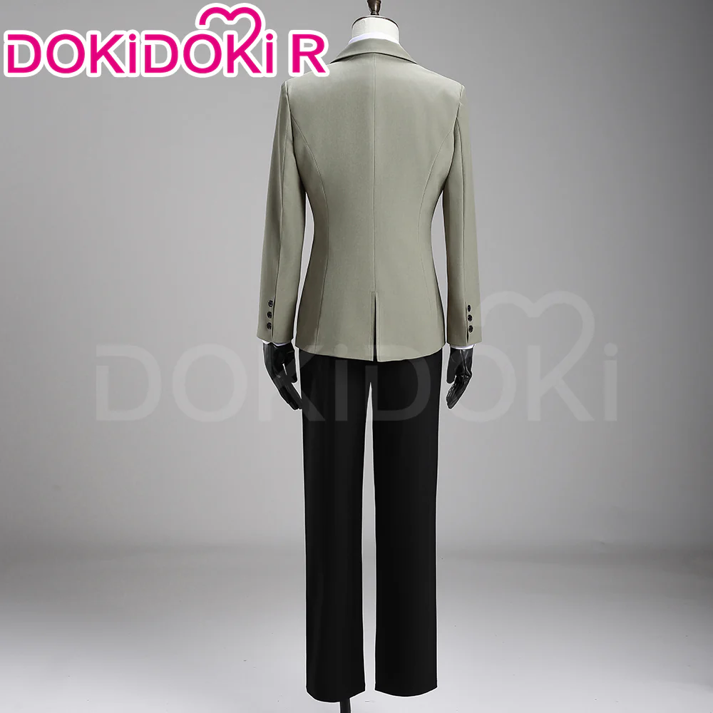 【Size S-2XL】DokiDoki-R Game Cosplay Costume khaki Top Black Pants - Image 4