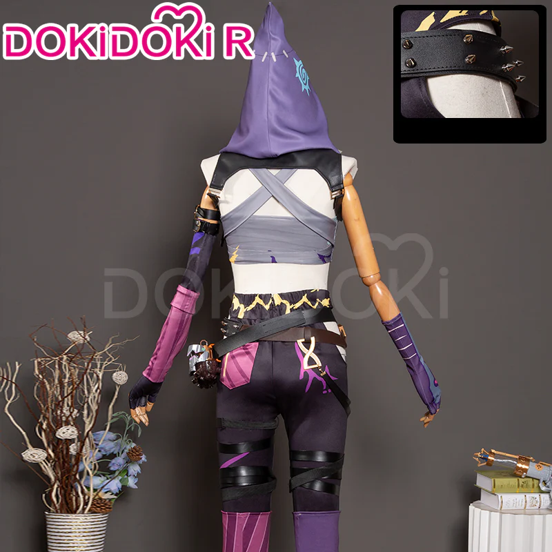 【In Stock】【Size S-2XL】DokiDoki-R Game Cosplay Costume Jinxx  Sleeveless / Tattoo Sticker - Image 3