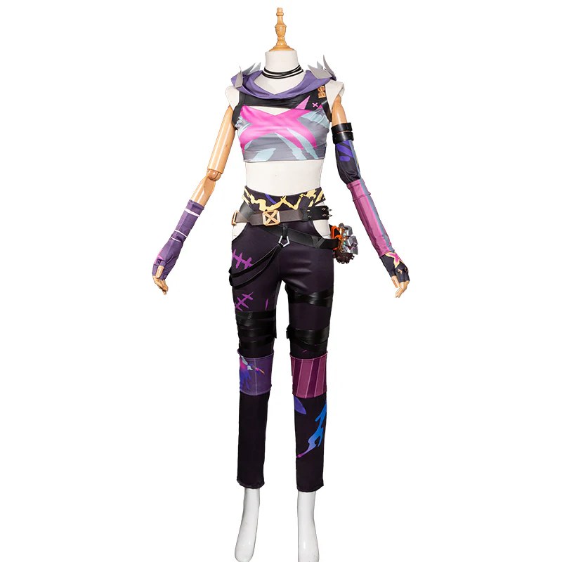 【In Stock】【Size S-2XL】DokiDoki-R Game Cosplay Costume Jinxx  Sleeveless / Tattoo Sticker - Image 6