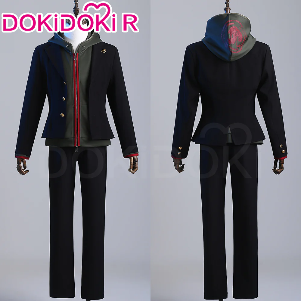 【Size S-2XL】DokiDoki-R Game Cosplay Black Jacket Costume - Image 3