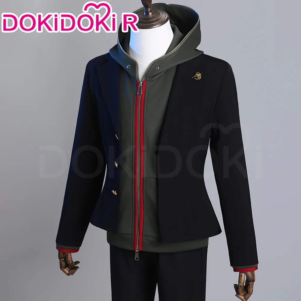 【Size S-2XL】DokiDoki-R Game Cosplay Black Jacket Costume - Image 4
