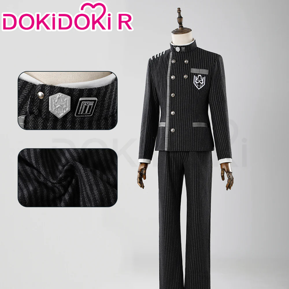 【Size S-2XL】DokiDoki-R Game Cosplay Costume Halloween Black Uniform