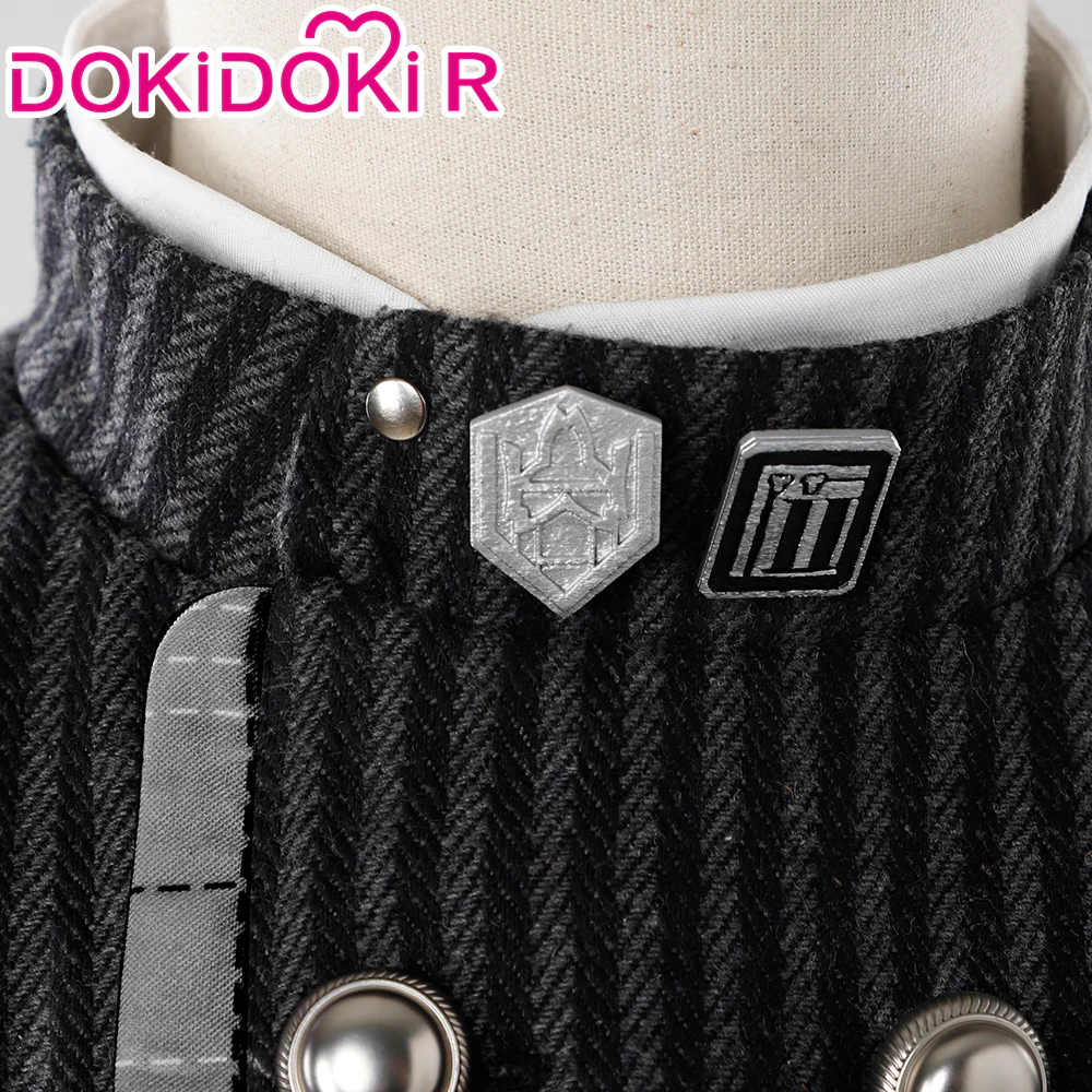 【Size S-2XL】DokiDoki-R Game Cosplay Costume Halloween Black Uniform - Image 4