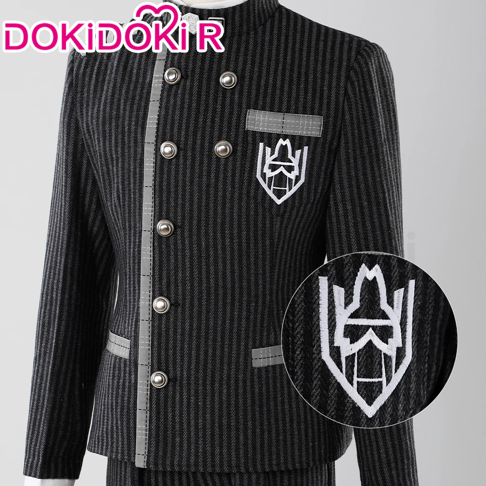 【Size S-2XL】DokiDoki-R Game Cosplay Costume Halloween Black Uniform - Image 5