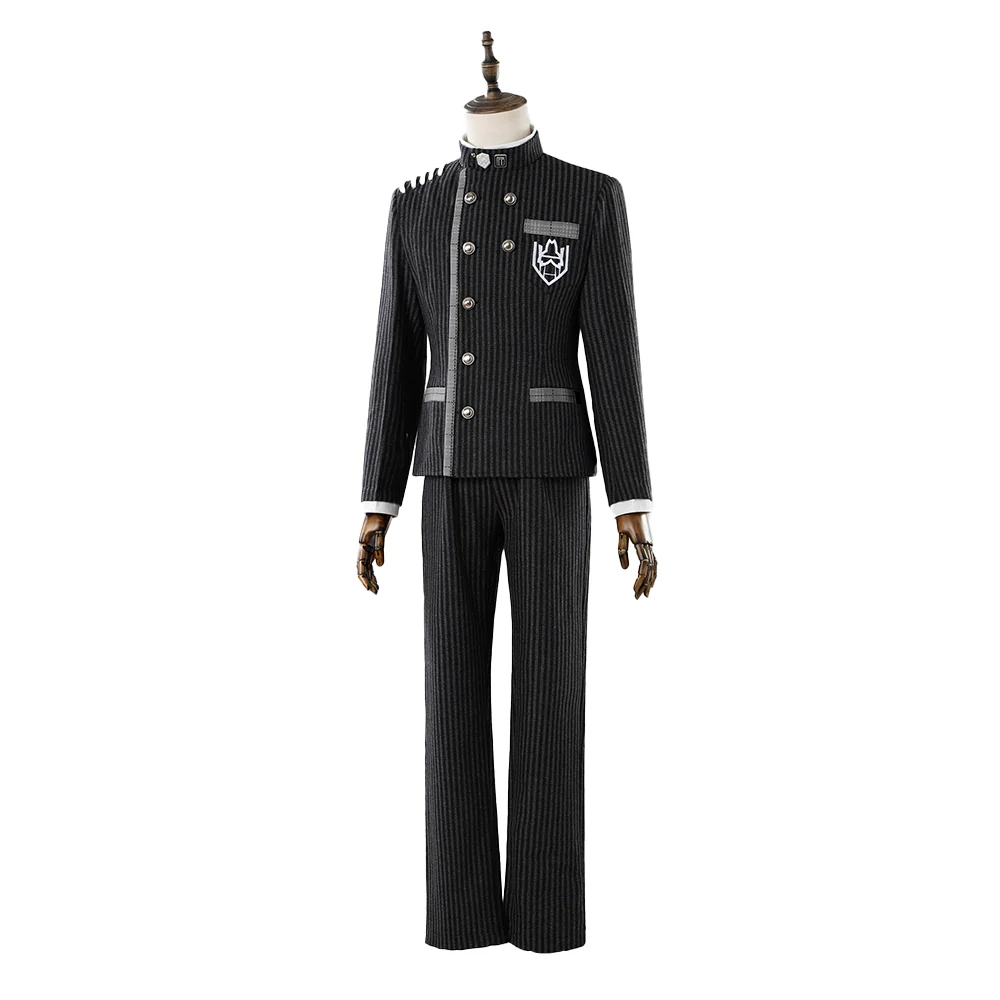 【Size S-2XL】DokiDoki-R Game Cosplay Costume Halloween Black Uniform - Image 6