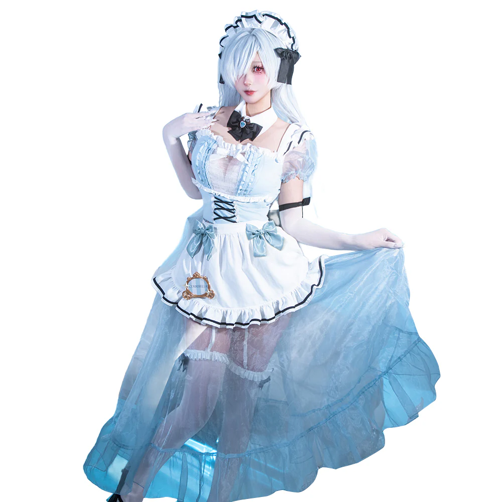 【Partially Ready For Ship】【Size S-2XL】DokiDoki-R Game Cosplay Cosplay Maid Costume - Image 4