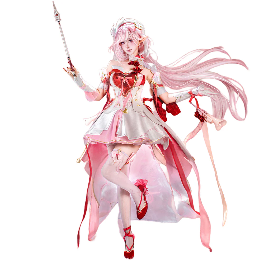 【Size S-2XL】DokiDoki-R Game Honkai Impact 3rd Cosplay Elysia Costume Messenger of Love - Image 6