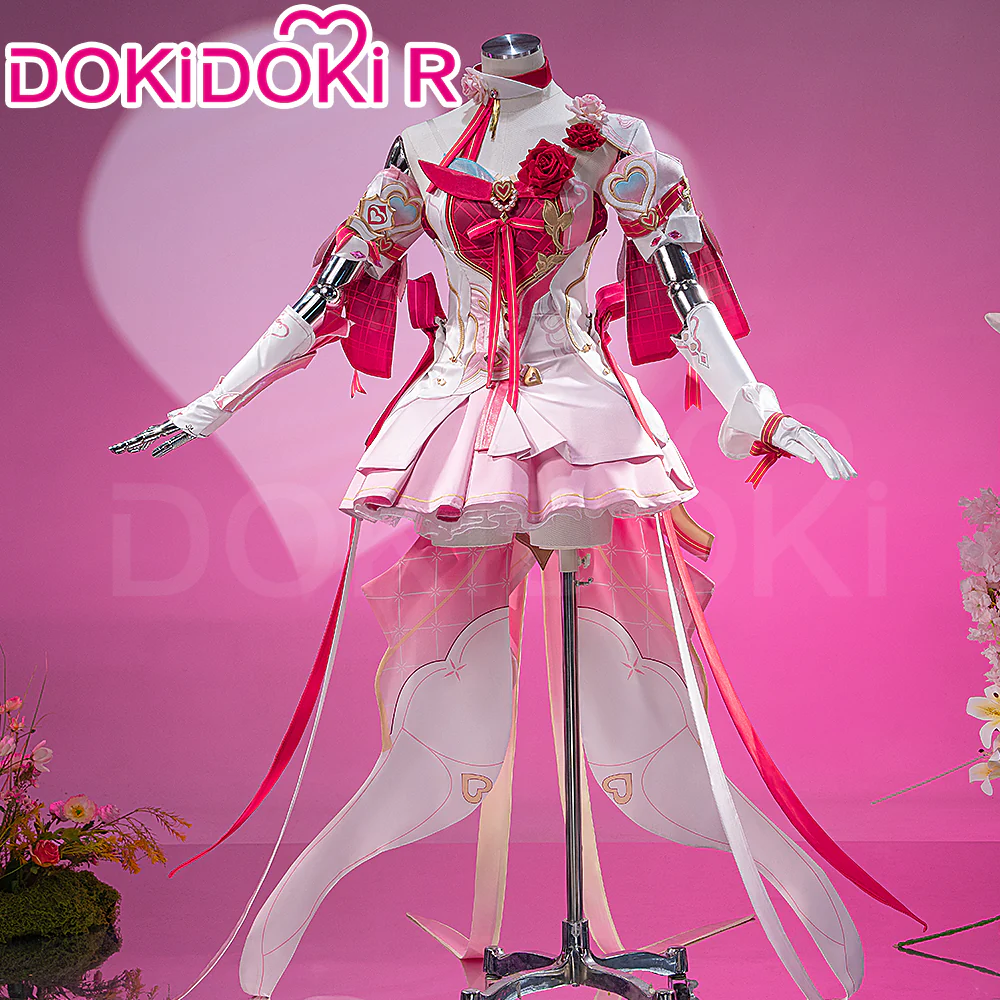 【Size S-2XL】DokiDoki-R Game Honkai Impact 3rd Cosplay Elysia Costume Hi Love Elf