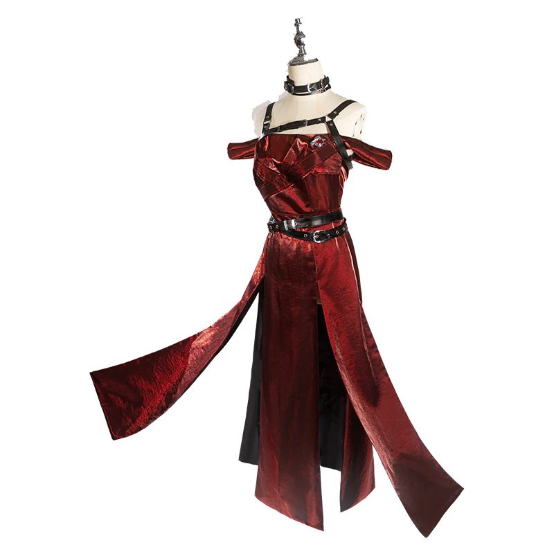 【Ready For Ship】【Size S-2XL】DokiDoki-R Game Love and Deepspace Cosplay Main Character MC Costume Enchanting Veil Red Dress Sylus - Image 7