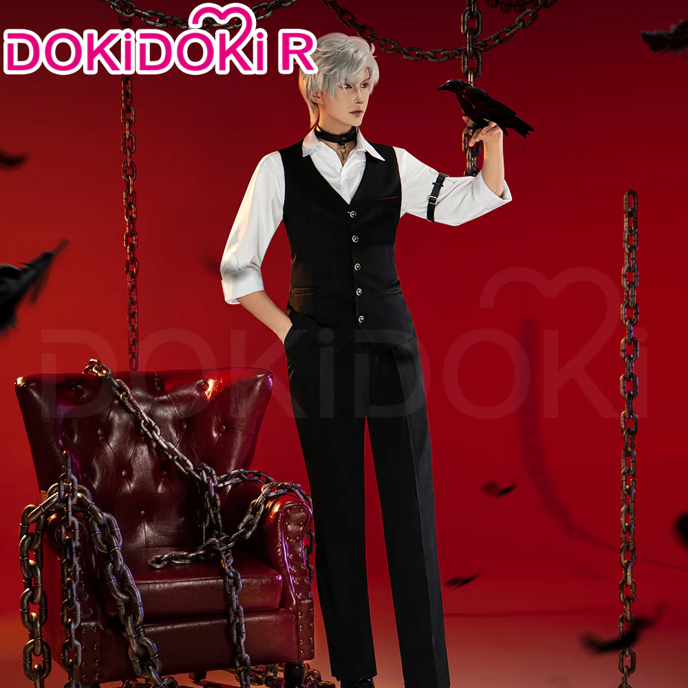 【Partially Ready For Ship】【Size S-2XL】DokiDoki-R Game Love and Deepspace Cosplay Hunting Game Sylus Costume / Crow Mephisto Prop Black Suit - Image 2