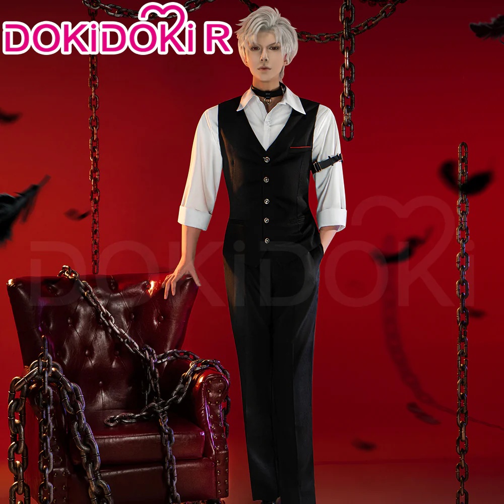 【Partially Ready For Ship】【Size S-2XL】DokiDoki-R Game Love and Deepspace Cosplay Hunting Game Sylus Costume / Crow Mephisto Prop Black Suit - Image 3